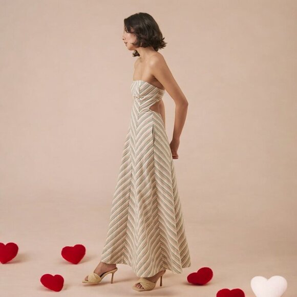 NWT MON RENN EUPHORIA STRAPLESS DRESS - Picture 6 of 7